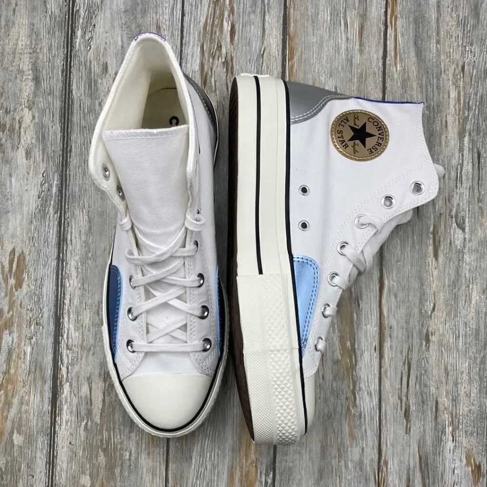 Converse Converse All Star Lift Platform Chrome Sneaker Shoes size 10